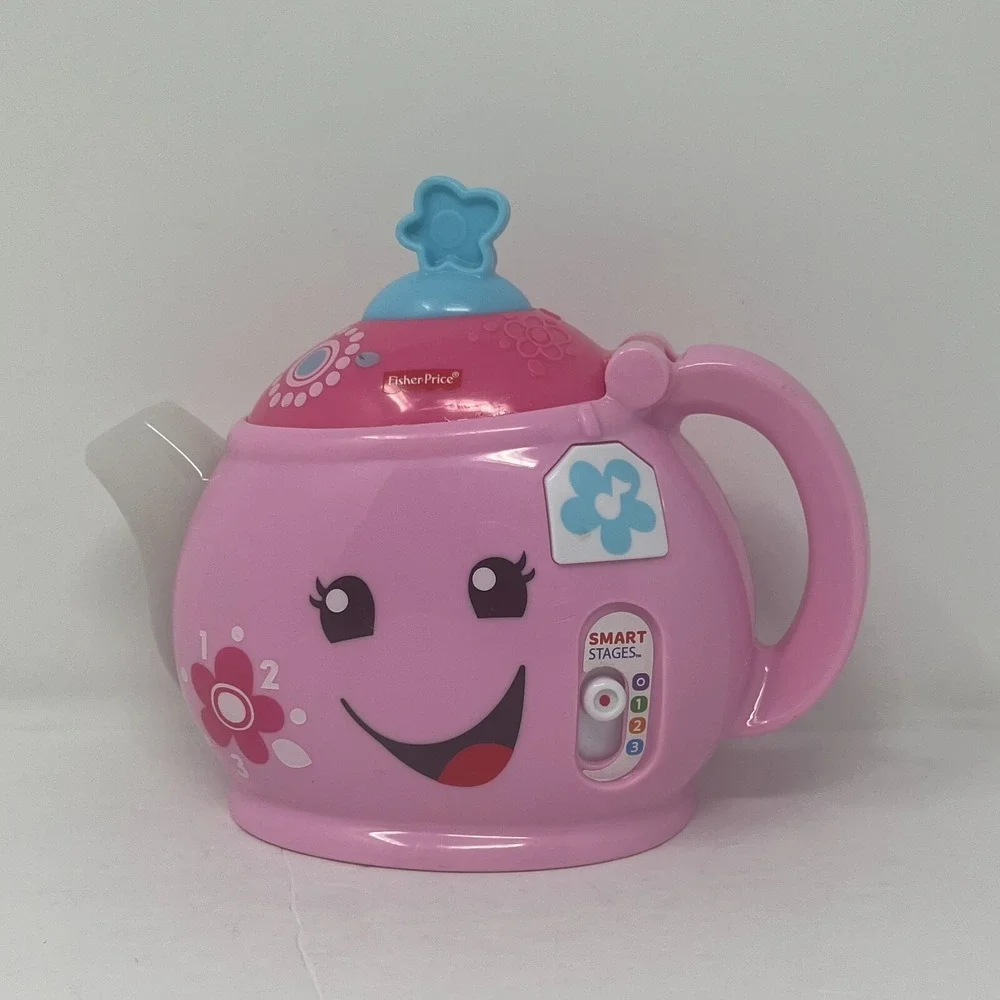 Fisher Price Pink Teapot Laugh and Learn Sounds Sings Light Up Interactive Toys